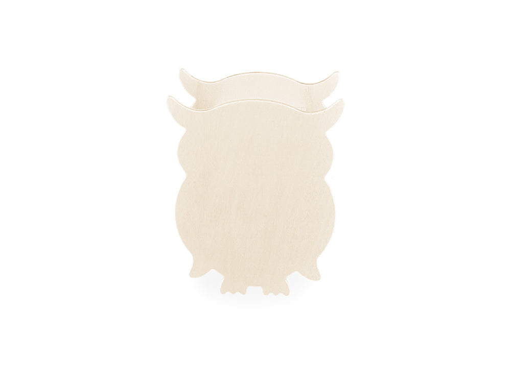 Wood Craft: 4.7" DIY Coin Bank w/Bottom Cap F) Owl