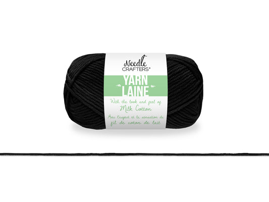 Needlecrafters: 50g Acrylic Milk Cotton Yarn F) Black