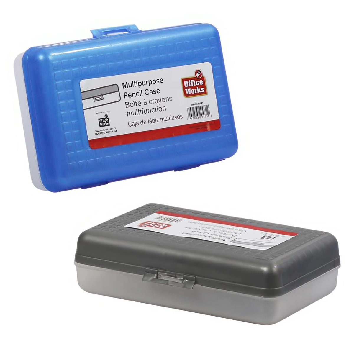 O.WKs. Plastic Pencil Box, 2 col.,