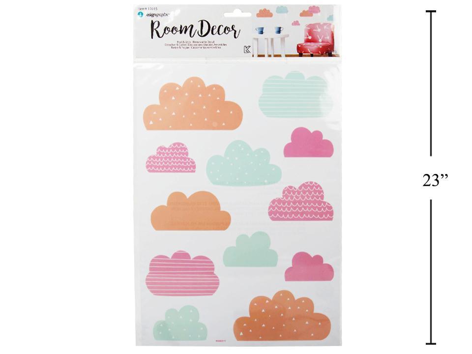 Pastel Cloud Wall Decals - 1 Sheet - Removable Nursery Decor