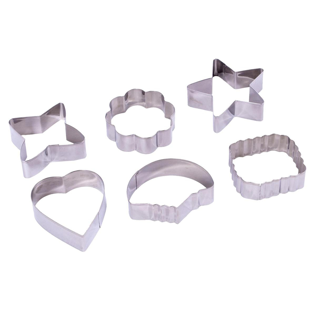 L.Gourmet 6-pc Cookie Cutter Set, Metal, PVC Box (#80514-HC) (CP)