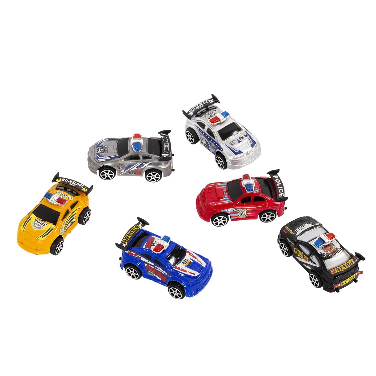 SpeedX 3-pc 3.5" Police Patrol Car  Pull Back, 2 col., b/c