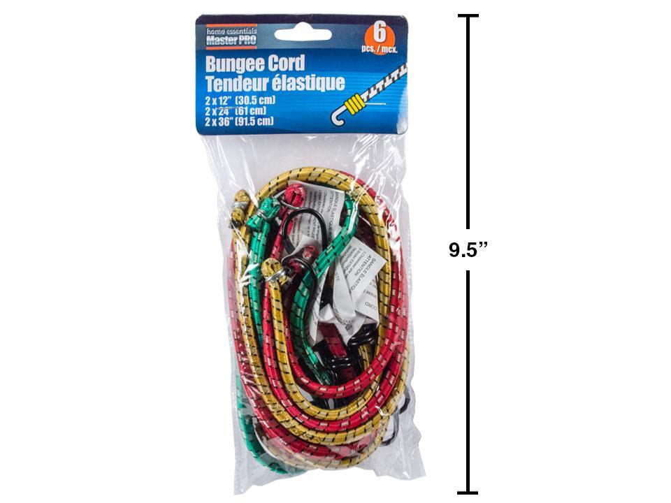 H.E. Master Pro, 6-pc. Bungee Cord, 12/24/36", vbh