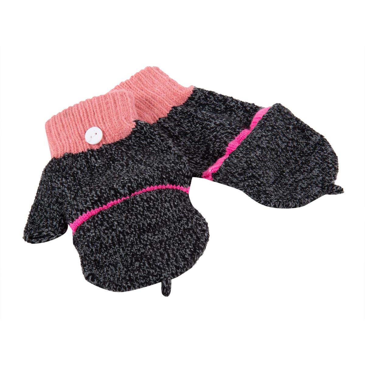 Nordic T. Kids Knitted Fingerless Gloves, 2/C, One Size, j-hook w/cht