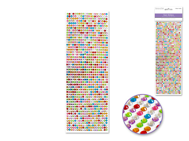 Paper Craft Sticker: 4mm Gem Lines 1029pc Value-Pack C) Multicolor