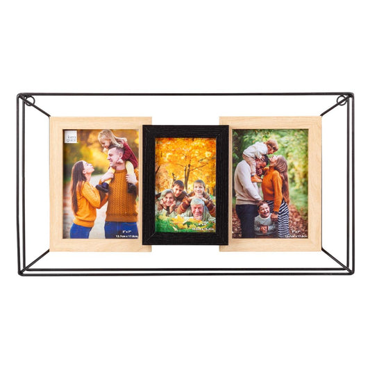 KG MESA 3 Collage Floating Metal Bracket with MDF 4x6" Wooden Frames (LD)