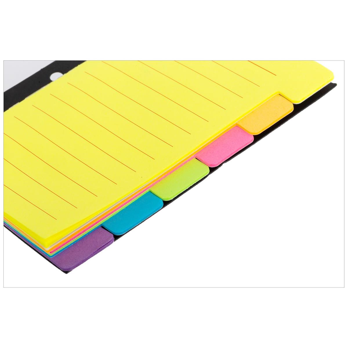 O.WKs. 60 Sheet/6 index tabs Ruled Sticky Notes, PBH