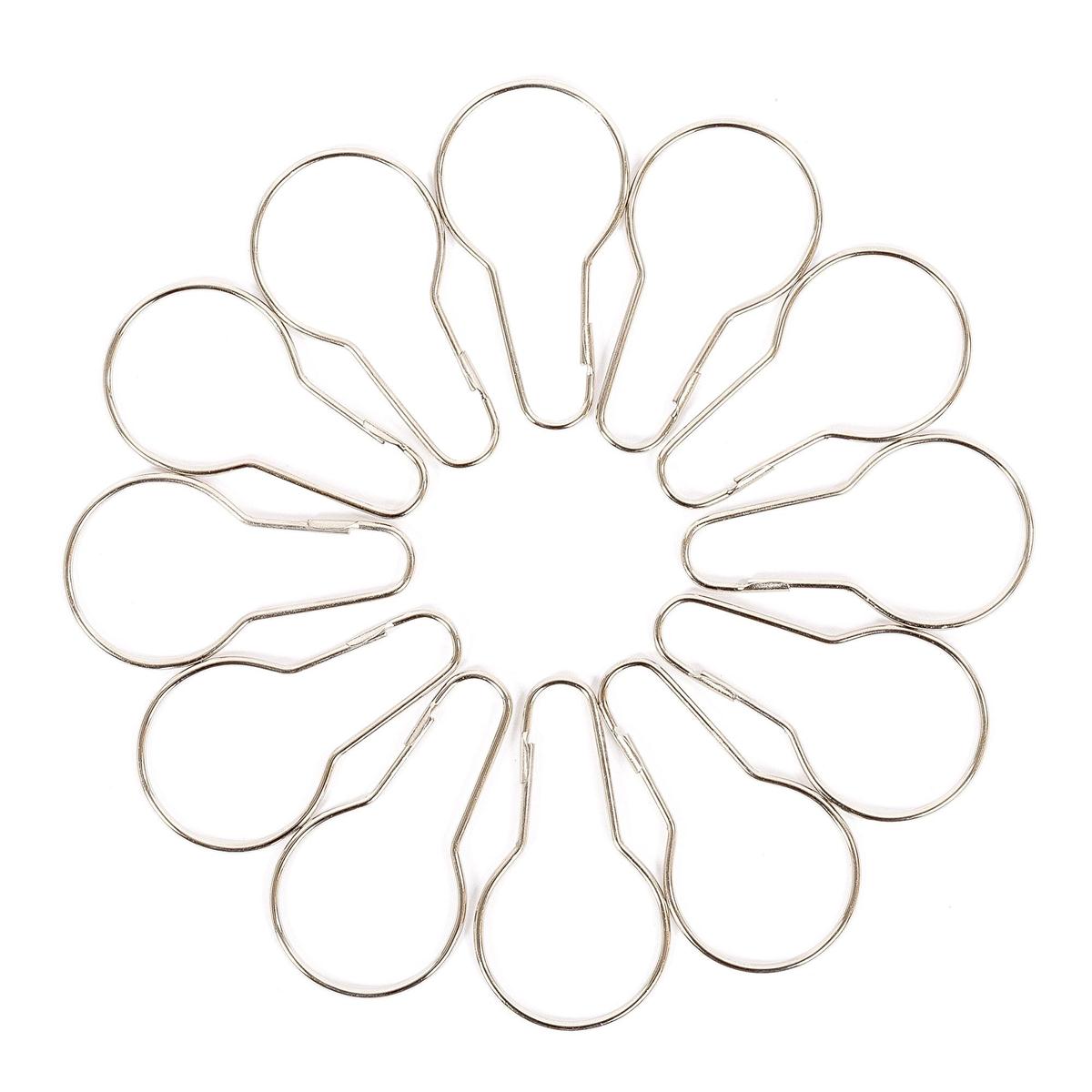 Bodico, 12-pc Metal Shower Curtain Ring, PVC bag w/header(HZ)