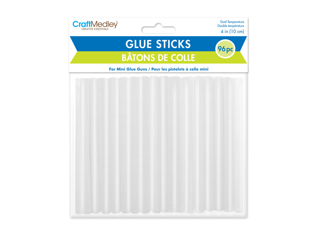 Craft Medley Glue Sticks: 4" Mini 400g Bulk Dual Temp 7mm Thick