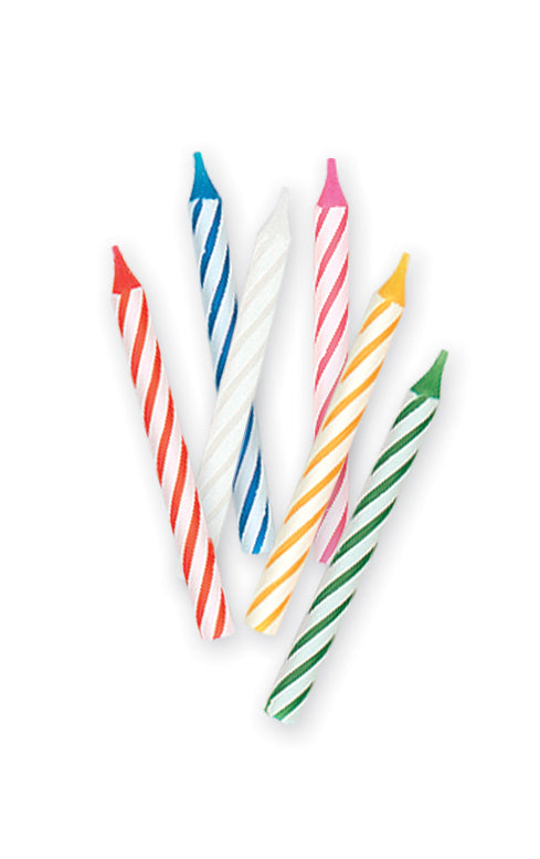 Colorful Birthday Cake Candles 24ct Party Pack
