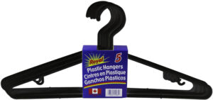 Hanger Plastic Black 5Pk