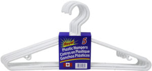 Hanger Plastic White 5Pk