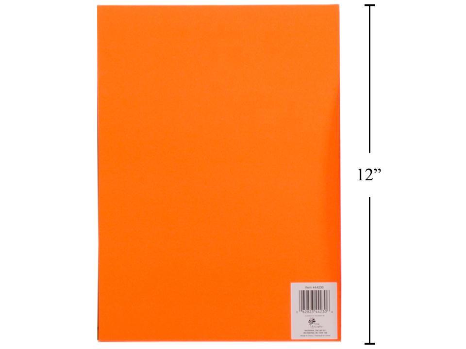 T4C, 8.25" x 11.5" Bristol Paper, Fluorescent Orange, 220g, 12/bag