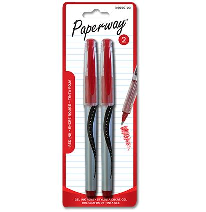 GEL INK PENS - 2, RED