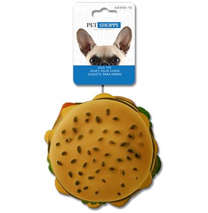 SQUEAKY DOG TOY - SMALL CHEESEBURGER