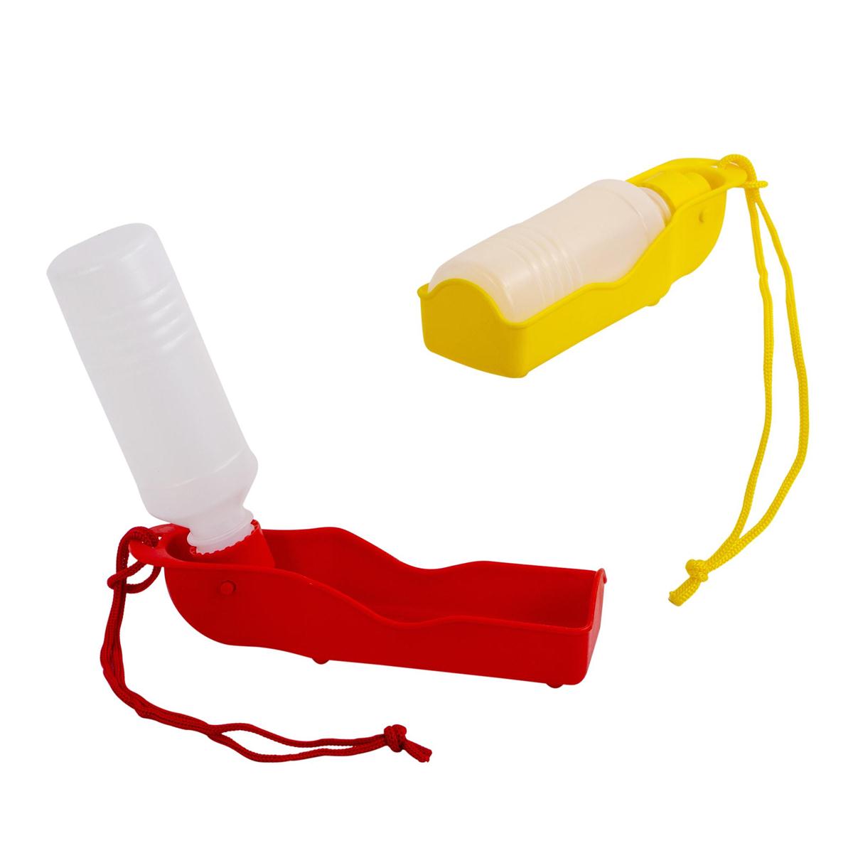 PAWS. 250ml Travelling Pet Water Bottle, 2 col.(Orange, Green)