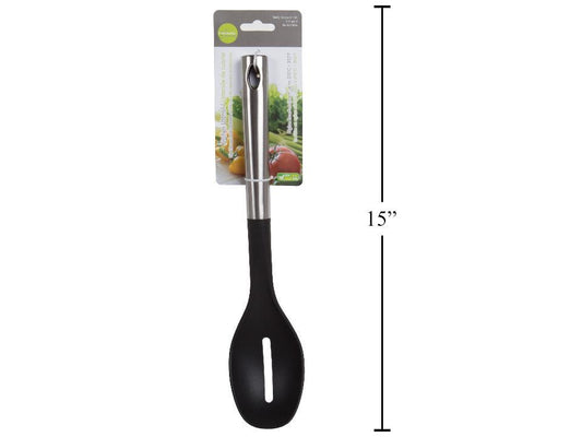 L.Gourmet 13"L Nylon Slotted Spoon w/ SS Handle, t.o.c. (HZ)