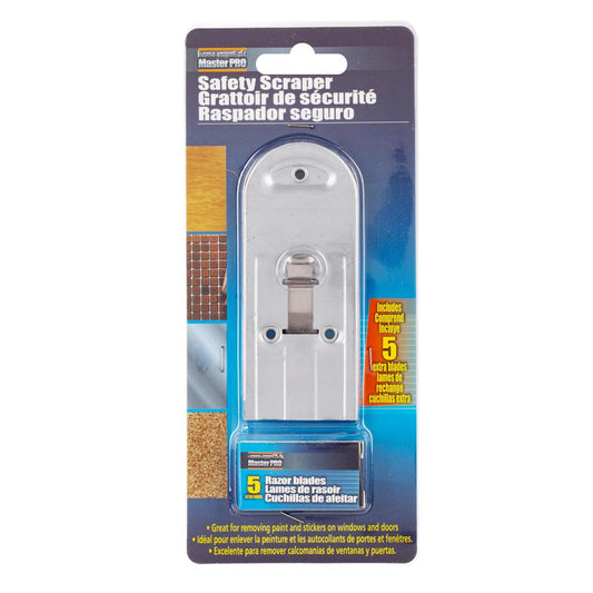 Master Pro.4" Safety Scraper w/5pcs Blades, slide b/c
