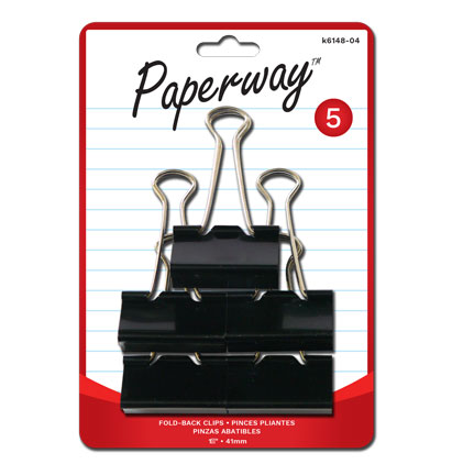FOLD-BACK CLIPS - 5PCS 1-5/8' - 41MM