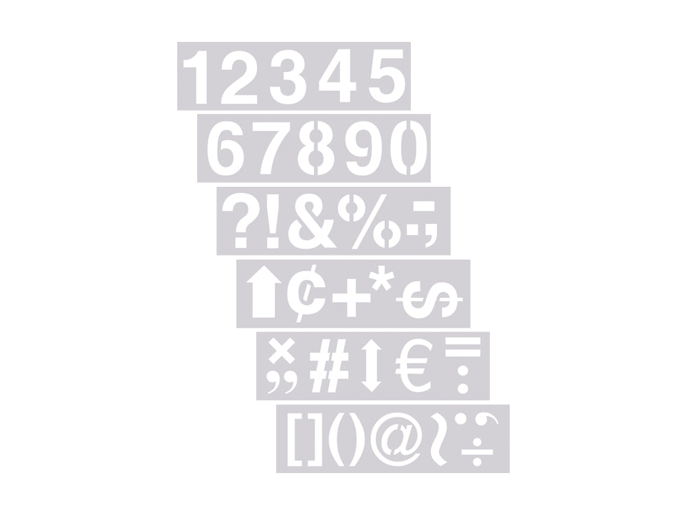 Color Factory: 3" Numbers/Symbols Stencil 6-Sheet Set