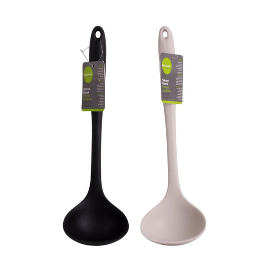 L.Gourmet, 11.75"L Silicone Soup Ladle, 2 colors, hangtag