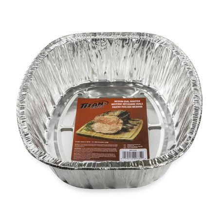 TITAN FOIL MEDIUM ALUMINIUM OVAL ROASTER