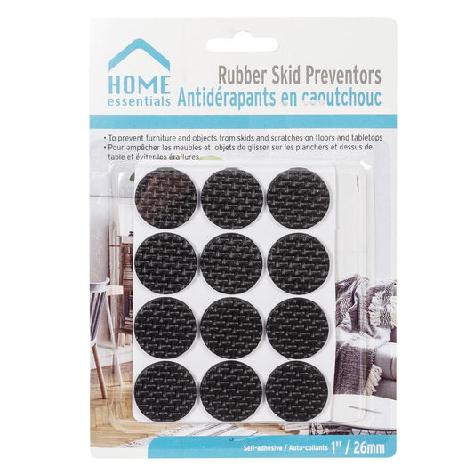 H.E.  12-pc 1" Dia Skid Preventors,  Rubber, b/c