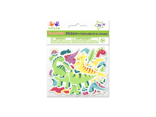 Krafty Kids: Foam-Fun 3D Stickers Themed A) Dino Life
