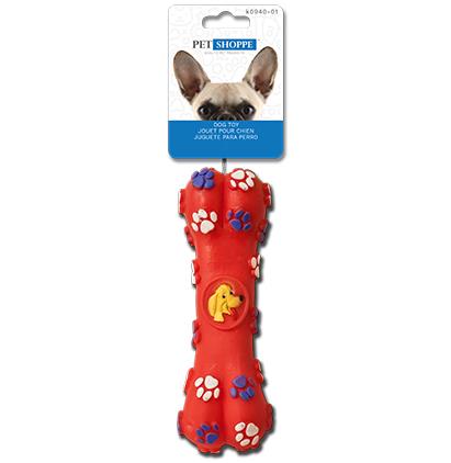 SQUEAKY DOG TOY - SMALL BONE