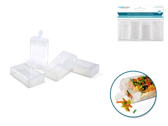 Craft/Bead Storage: 0.48oz Canister/Dispenser for Small Beads x4