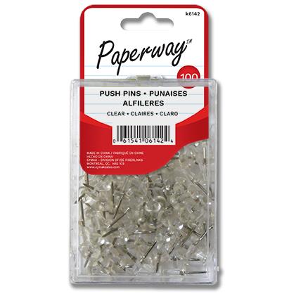 100 PUSH PINS - CLEAR