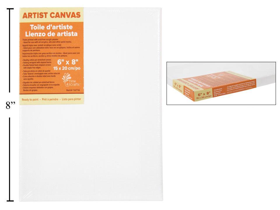 Time 4 Crafts 6x8" Artist Canvas shrink wrap, no wedges needed.