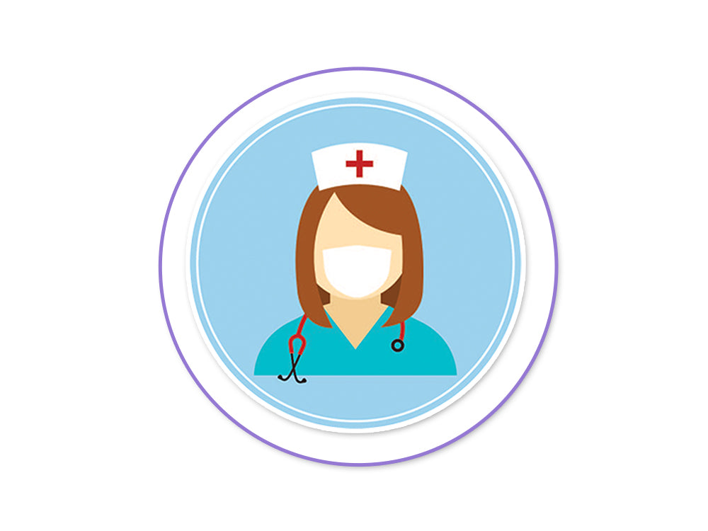 Paper Craft Sticker: 5"x12" Classic Themes 'Clear' Photo Safe O) Healthcare Workers