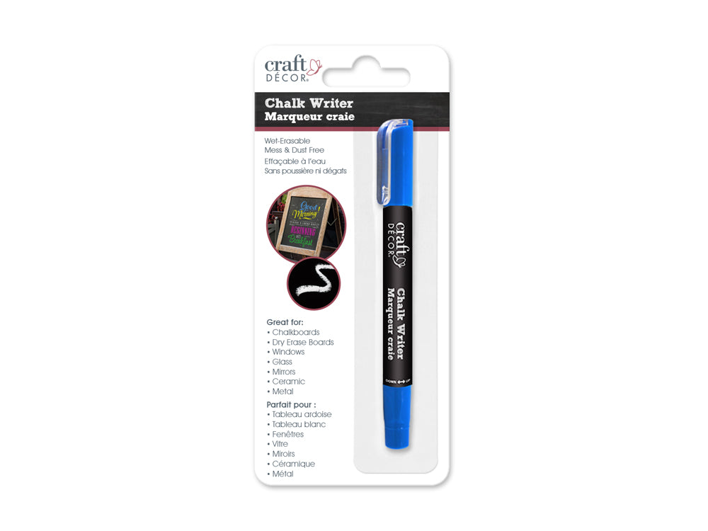 Craft Decor: Chalk Writer Blister-Carded G) Electric Blue
