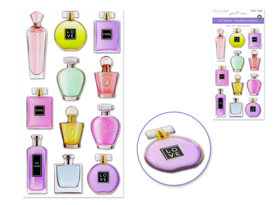 Paper Craft Sticker: 3.8"x6.9" 3D Foil Ombre E) Perfume