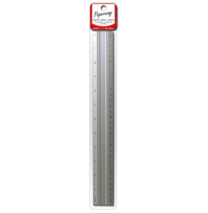 RULER - 12"/30cm, ALUMINUM