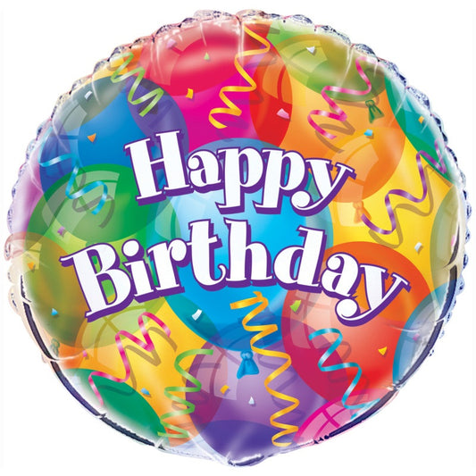 Brilliant Birthday Round Foil Balloon 18"  Packaged