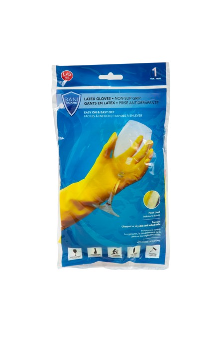 SANI-GUARD RUBBER GLOVES LARGE