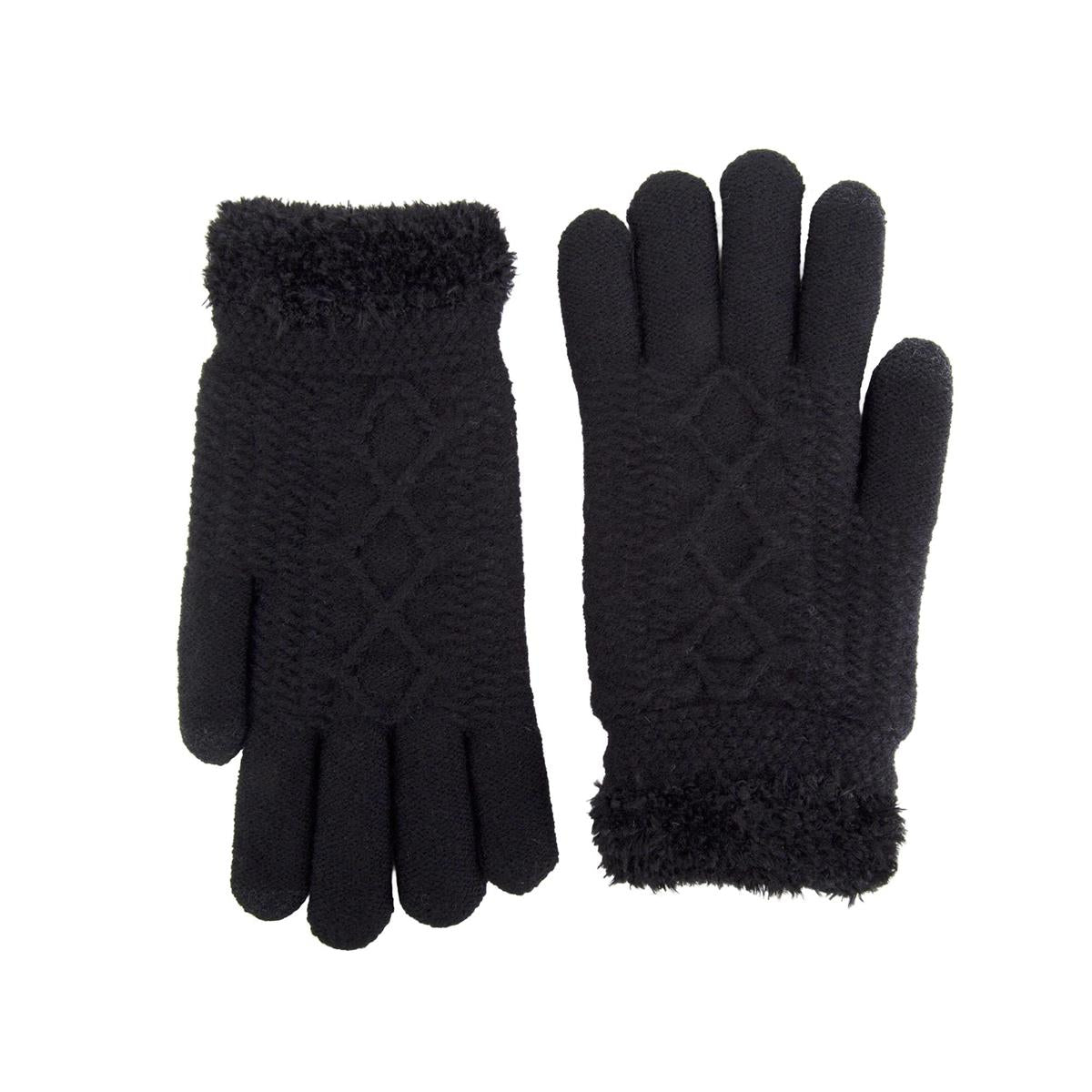 Nordic T. Knit Glove w Cozy Cuff, Ladies, 2 colours, hc