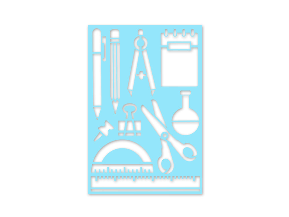 Color Factory: 7.5"x11" Multi-Media Stencil N) School Rules