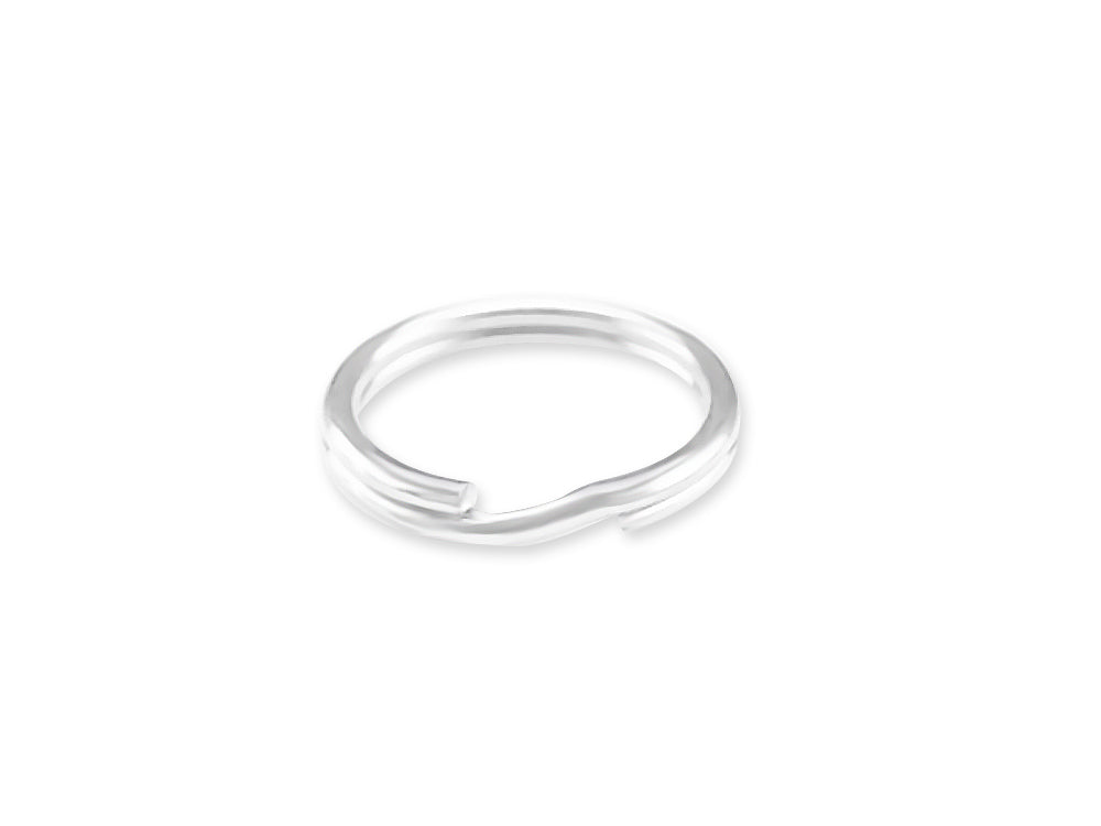 Jewelry Findings: 9/16" Split Key-Rings x30 Heavy Duty Silver
