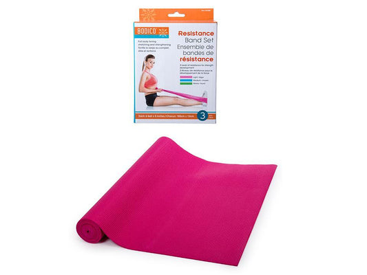 Bodico Fit, y.mat + bands, Pink, Pink