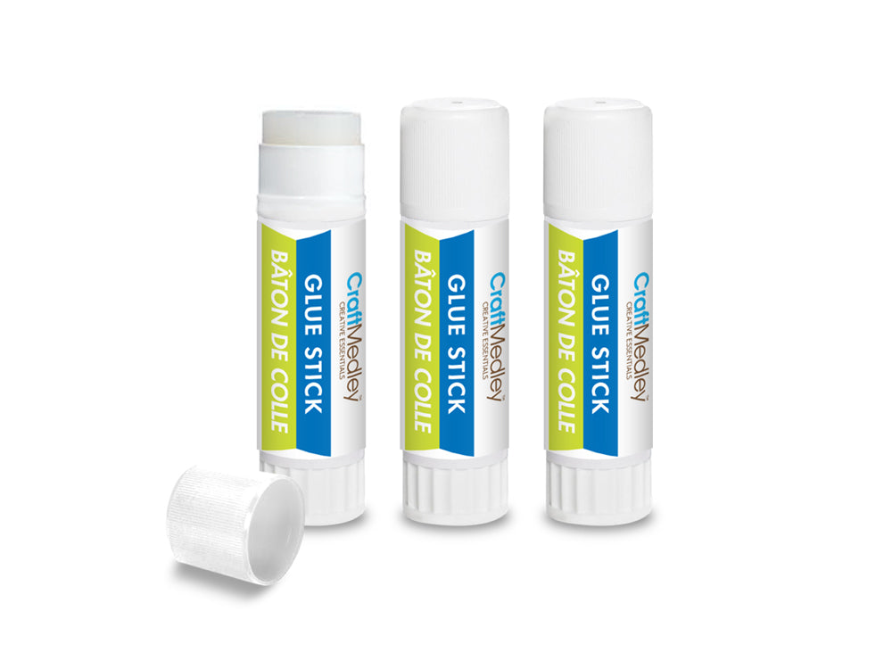 Craft Medley Glue: 8g Glue Sticks x3 Twist-Up Non-Toxic