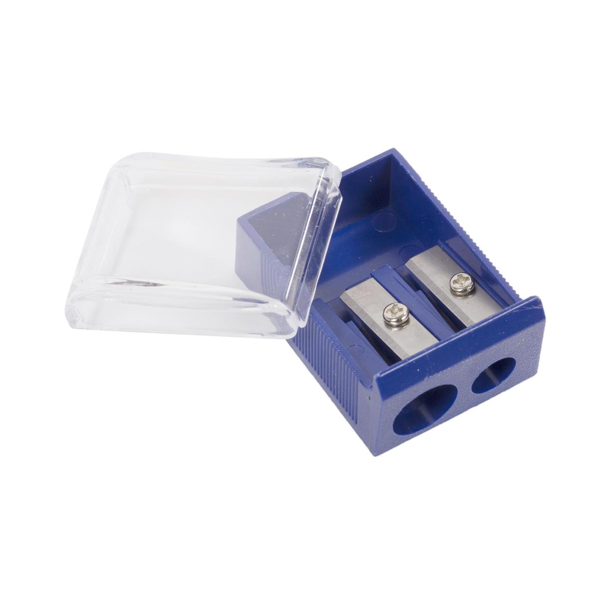 O.WKs.3-Pc Pencil Sharpener, Double  Blade Sharpener,3c, b/c (A115606)