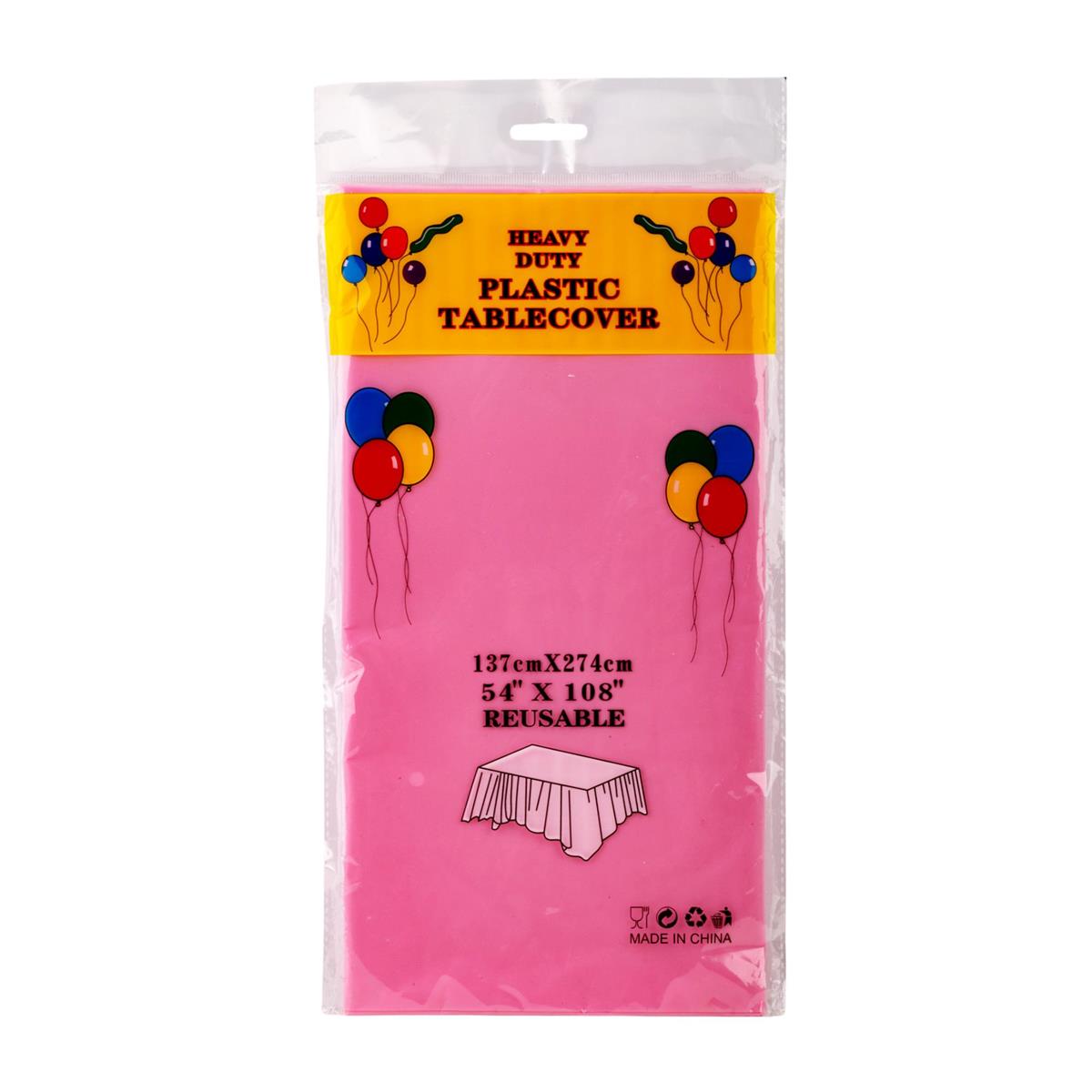 Let's Party, Baby Pink Plastic Tablecloth, 54"x108", Polybag
