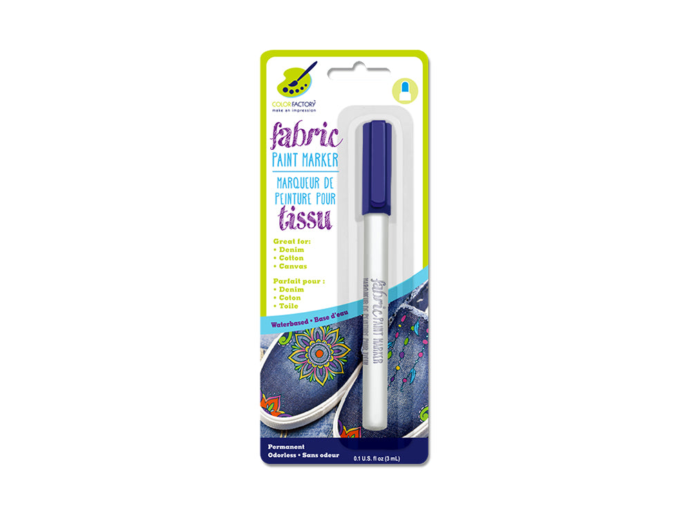 Color Factory: Fabric Paint Marker Permanent 3ml G) Blue Sapphire