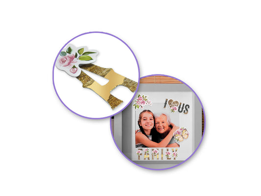 Handmade Sticker: 4.4"x7.5" 3D Themed Elements O) Family Is Everything