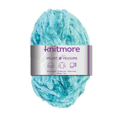 VELVET KNITTING YARN-STEEL BLUE 200G/126yards