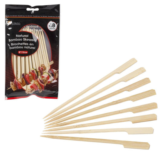 Luciano 48-pc 6"L Bamboo Skewer, colour resealable bag (CS)