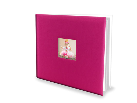 Scrapbook Album: 12"x12" PostBound w/10shts&prot A) Fuchsia Linen